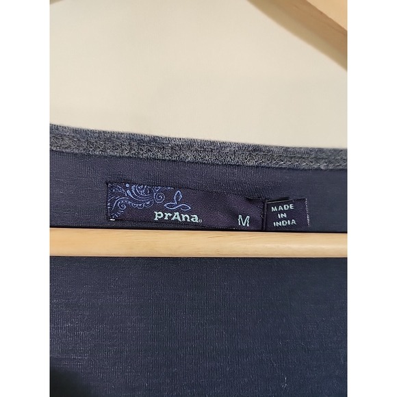 PRANA‎ Soskia Heathered Blue 3/4 Sleeve Wool Knit Midi Dress Pockets Womens M - Picture 2 of 16